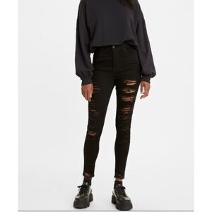 Levi’s Skinny Jeans Black Size 25 High Rise Stretch Denim 28 Inseam Women